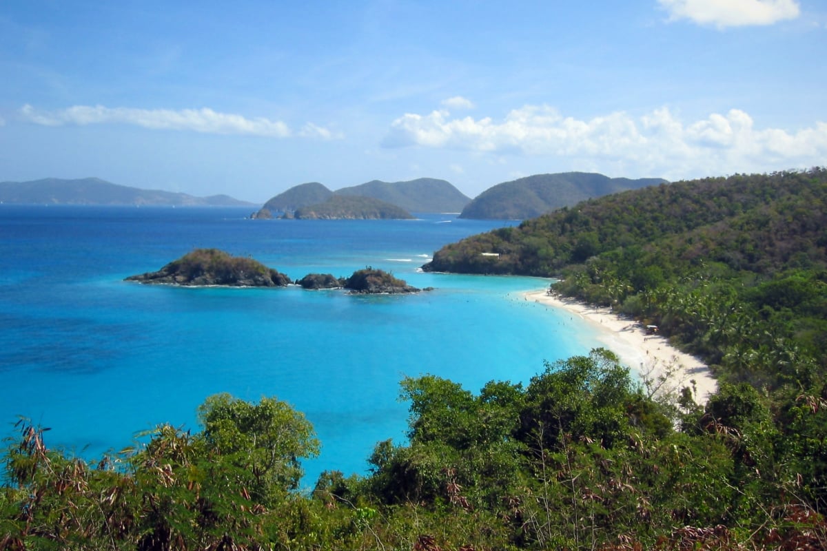 Overlook of Trunk Bay on St. John, U.S. Virgin Islands