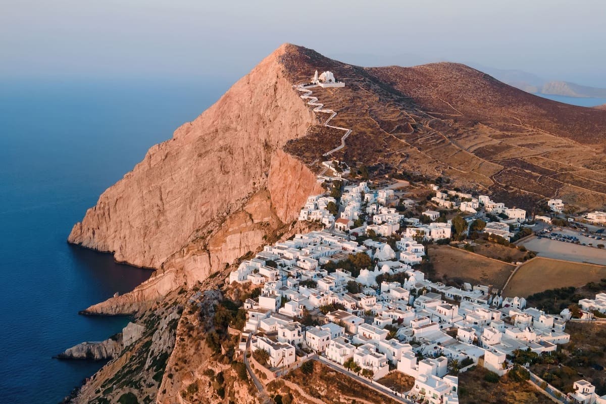 Panoramic View Of Folegandros, Greece