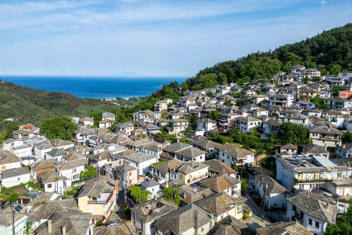 Panoramic View Of Theologos, Thassos Island, Greece