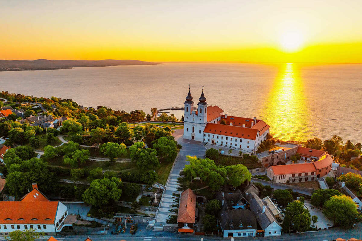Panoramic View Of Tihany In Lake Balaton, Hungary