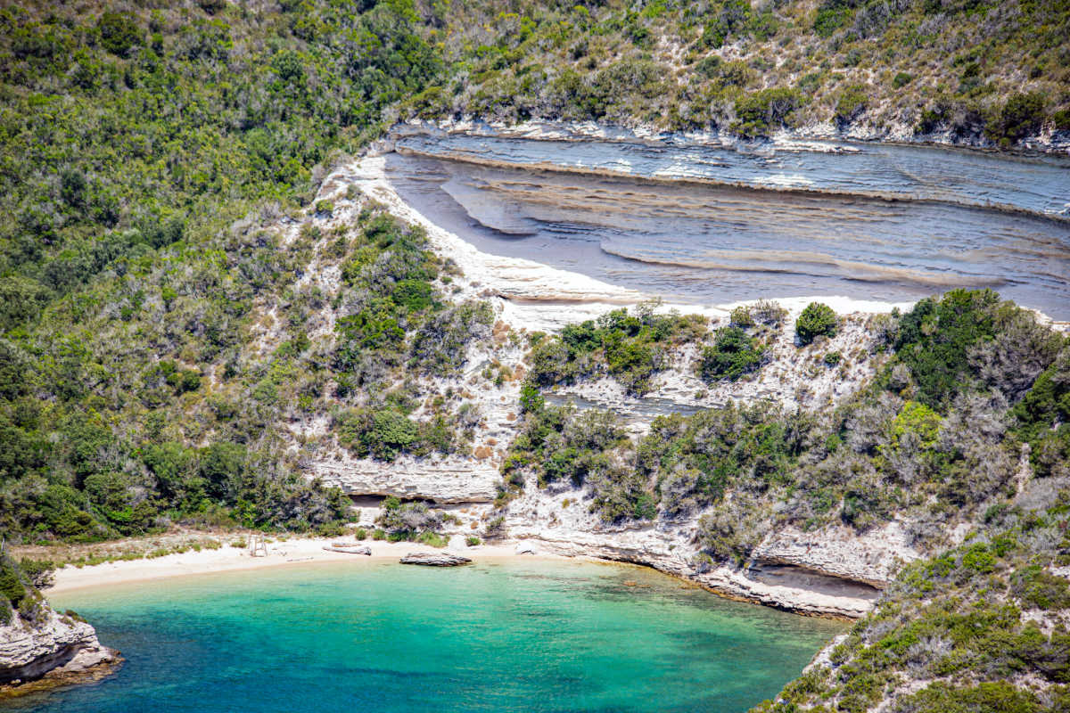 Paradisal cove in Bonafacio, France