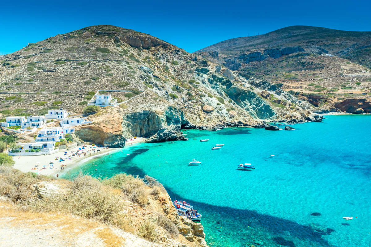 Picturesque Beach In Folegandros, Greece