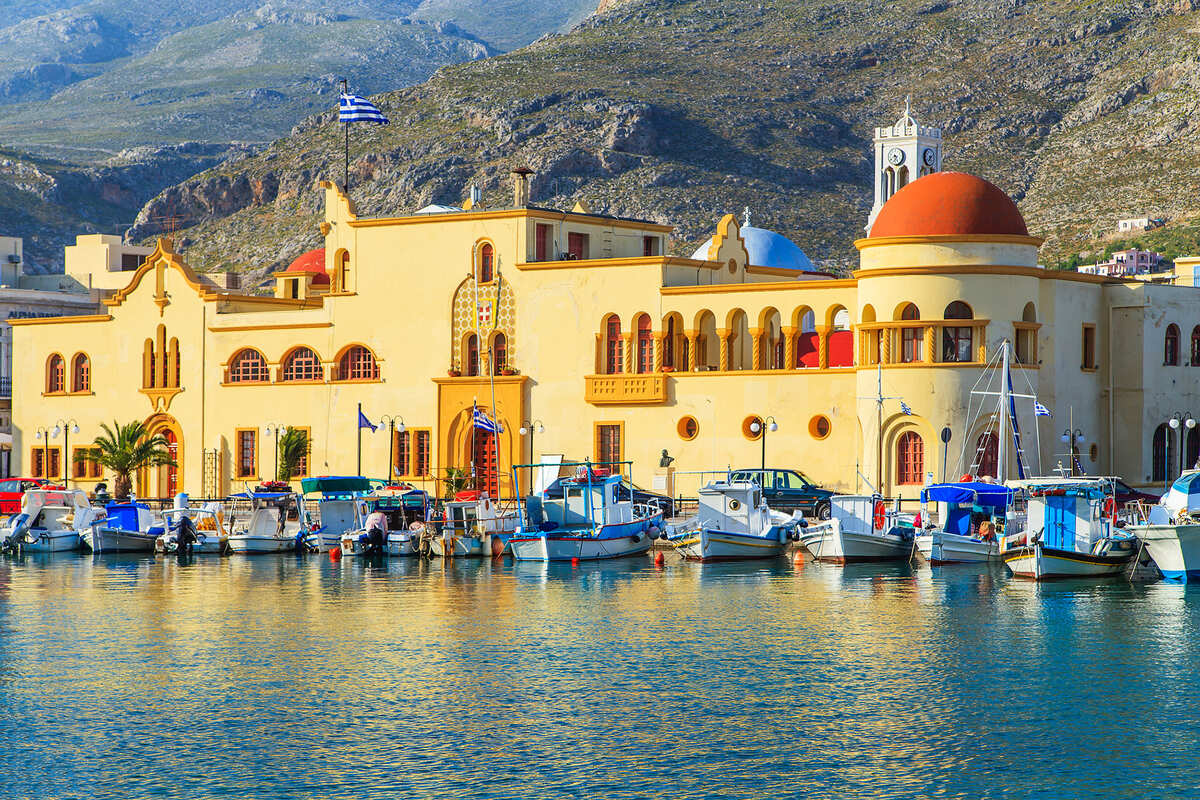 Pothia Town In Kalymnos, Greece