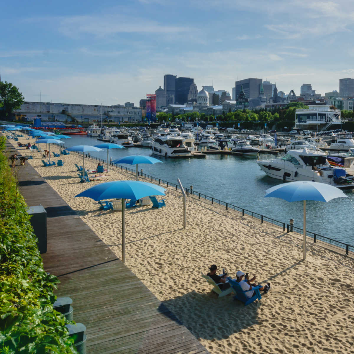 Riverside beach in Montreal