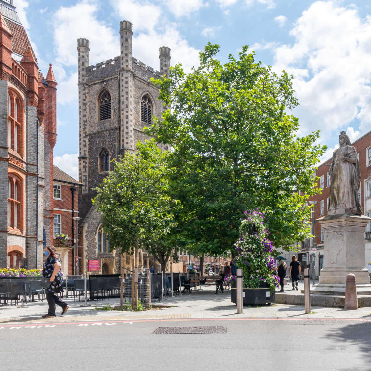 Statue of Queen Victoria in Reading, UK