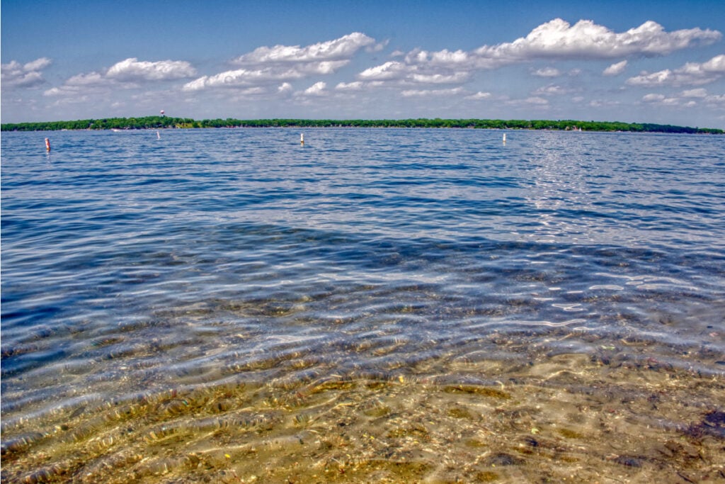 Clear waters of Okoboji, Iowa