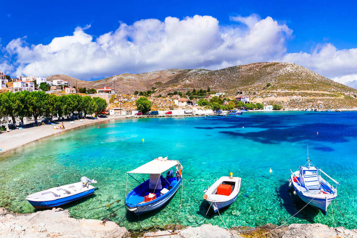 Turquoise Water Bay In Kalymnos, Greece
