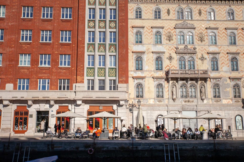Waterfront Canal In Trieste, Italy
