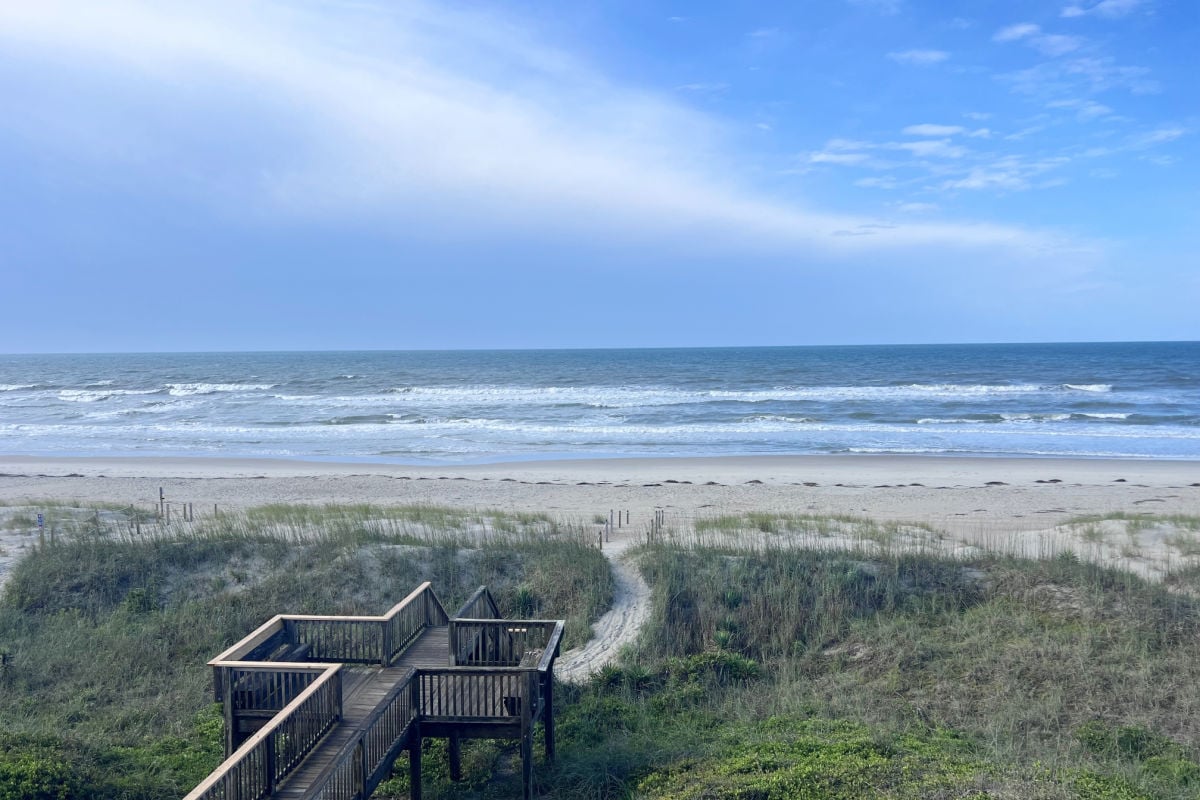 White sand beach on Emerald Isle, NC