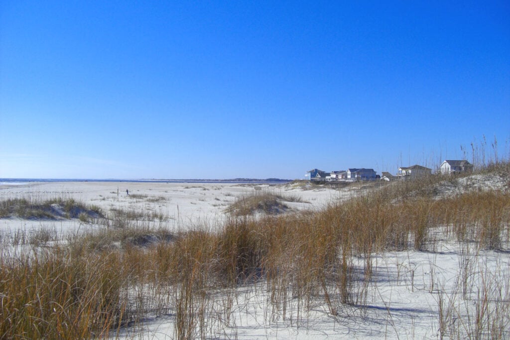 White-sand dunes of Emerald Isle, NC