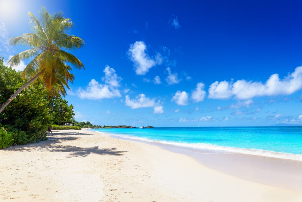 Gorgeous beach on perfect day in Antigua