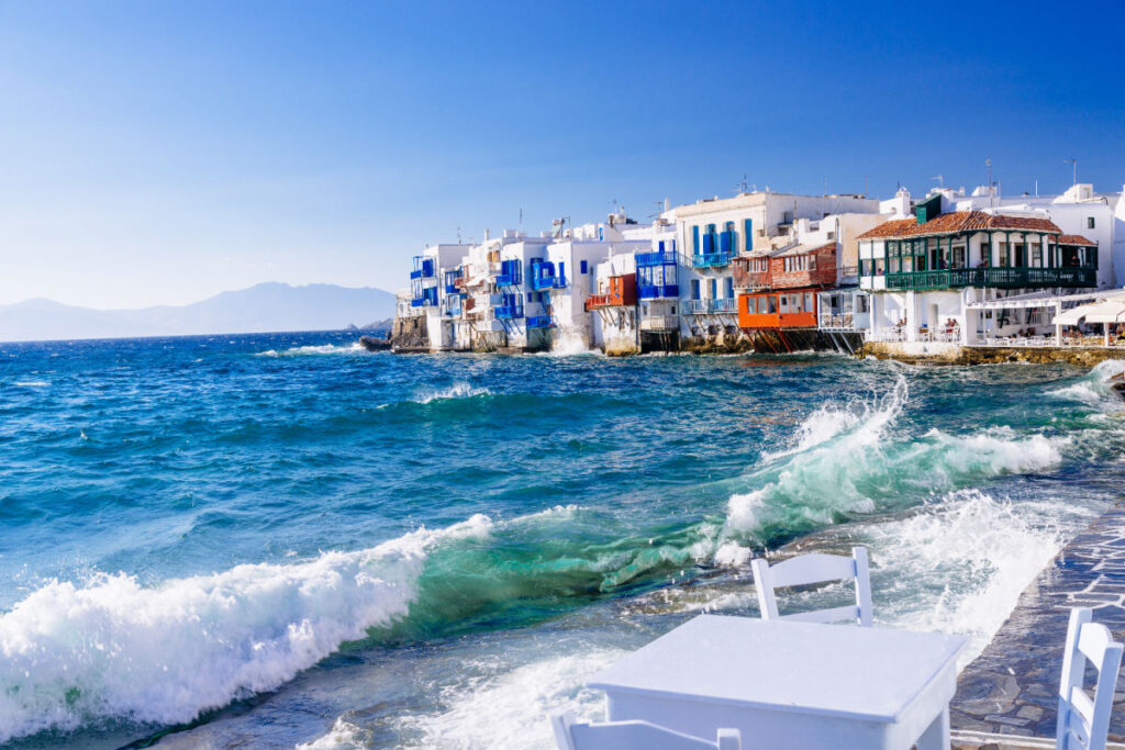Crashing waves in Greece