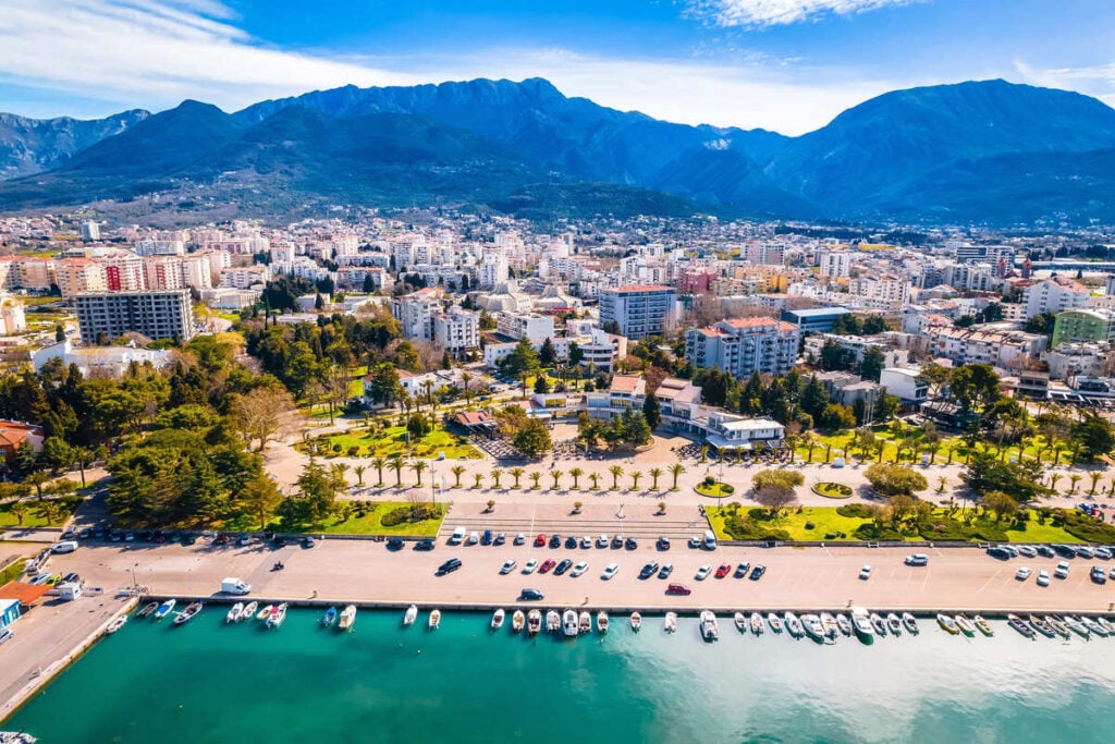 Aerial View Of Bar, Montenegro