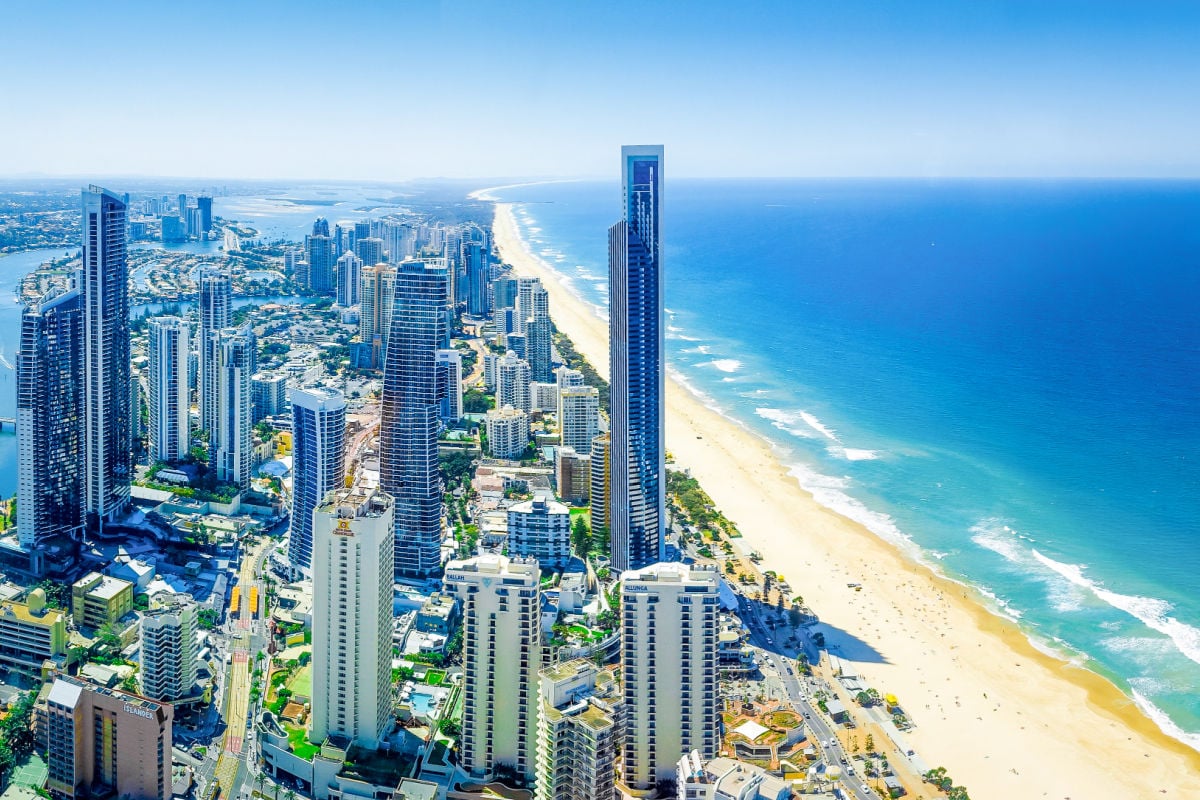 Aerial view of Gold Coast, Australia