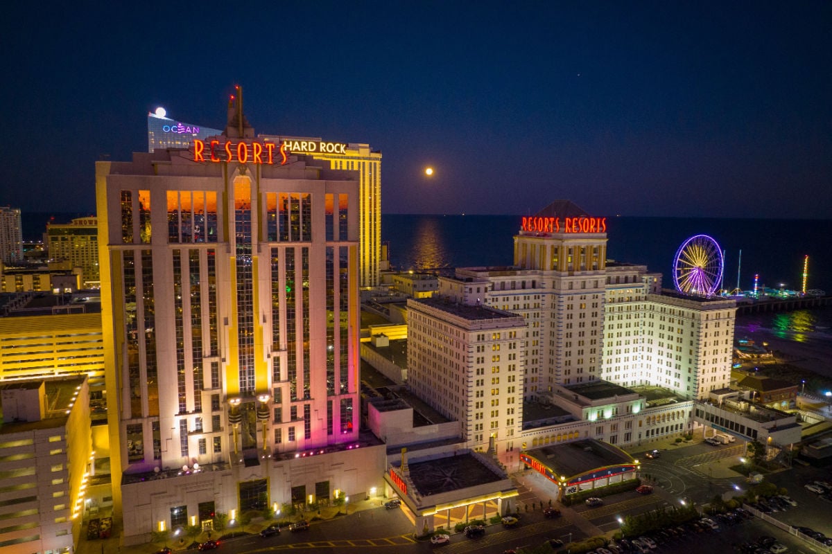 Atlantic City skyline at night