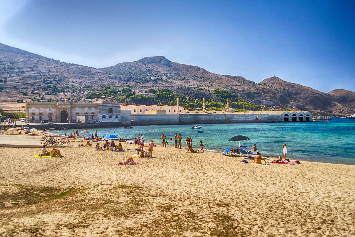 Beach In Favignana Island, Italy