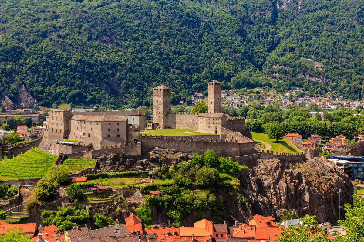 Bellinzona Castle In Switzerland
