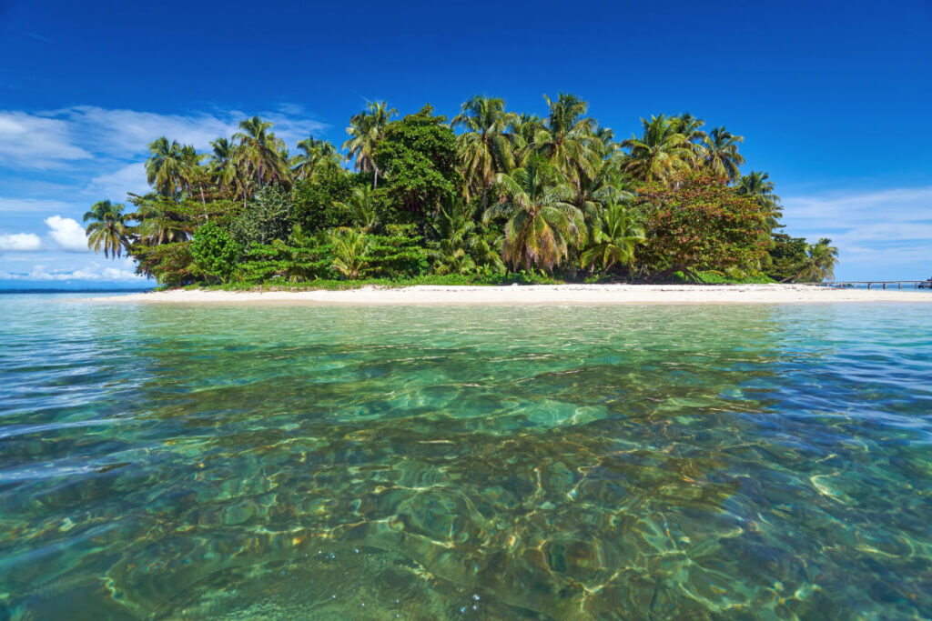 Tropical island in Bocas del Toro, Panama