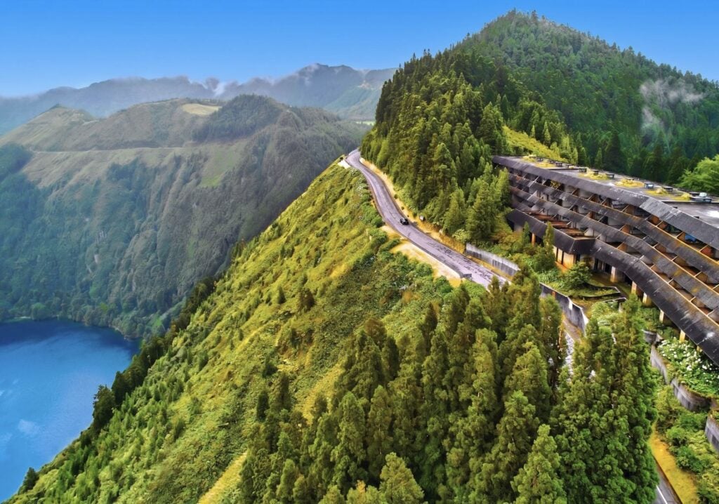 Hotel in Azores Portugal On Cliff