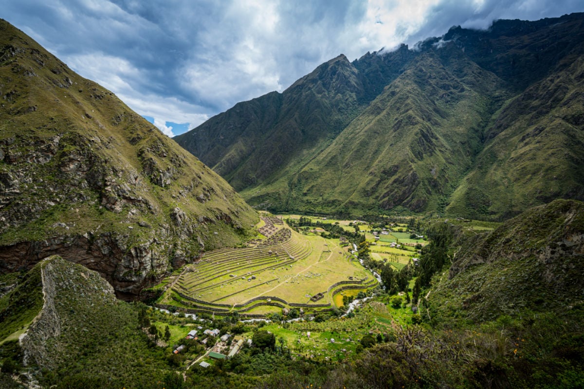 Incan agricultural sites along the Inca Trail