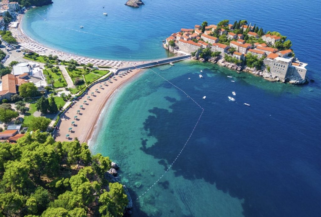 Island of Sveti Stefan near Budva