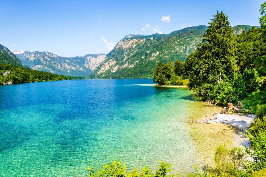 Lake Bohinj, the largest permanent lake in Slovenia