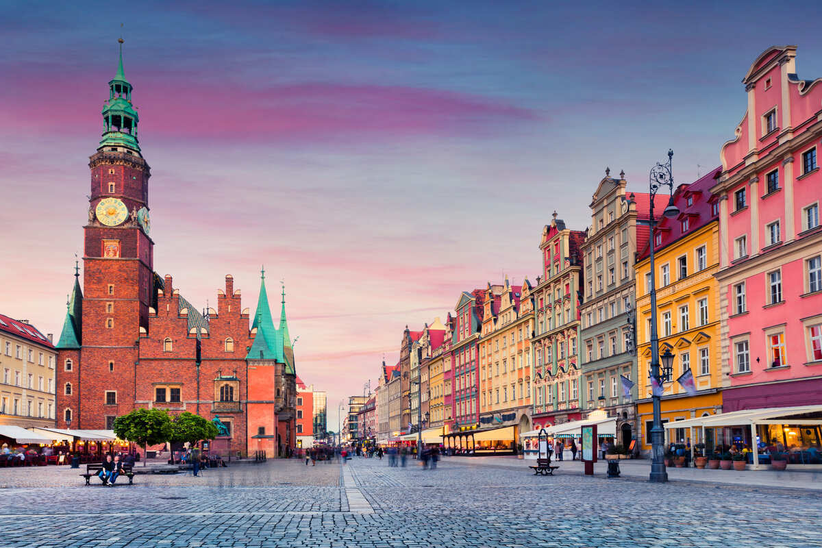 Rynek Square in Wroclaw, Poland