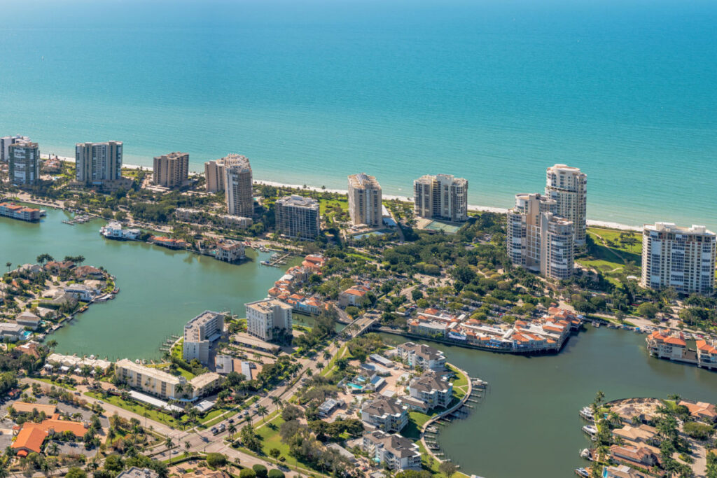 Panorama of Naples, Florida high-rises