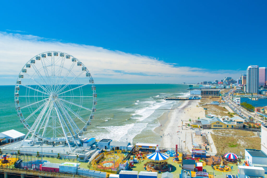 Atlantic City boardwalk on nice day
