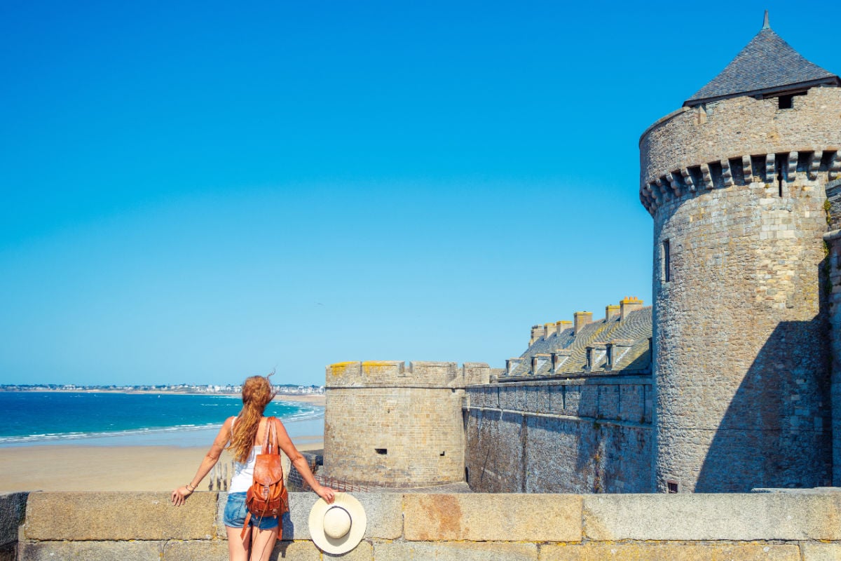 Tourist in Saint-Malo, France