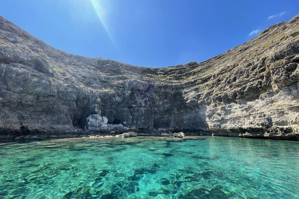Turquoise Cala In Lampedusa, Italy