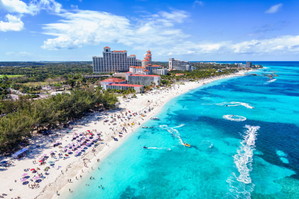 Panorama of Goodmans Bay, The Bahamas