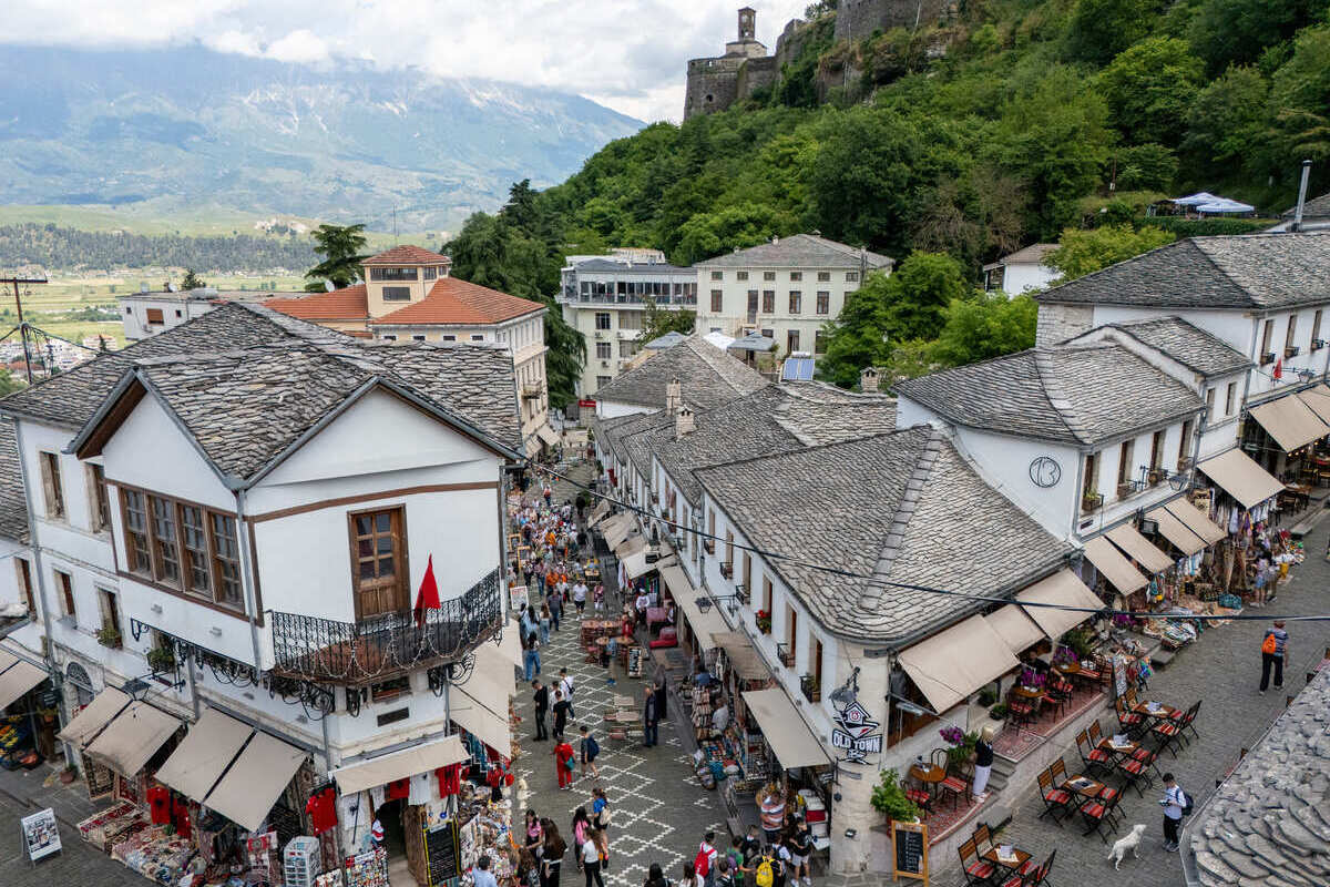 Aerial View Of Gjirokaster, Albania