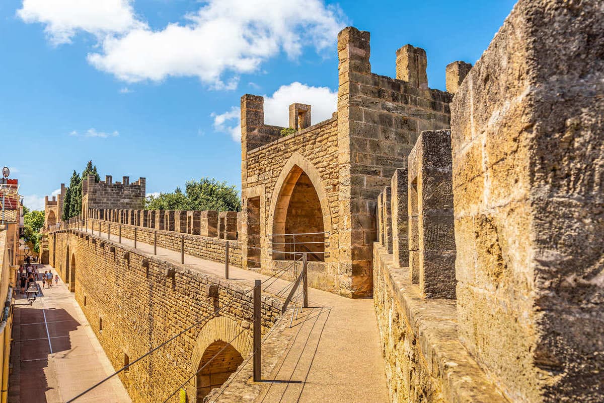 Alcudia City Walls In Mallorca, Spain