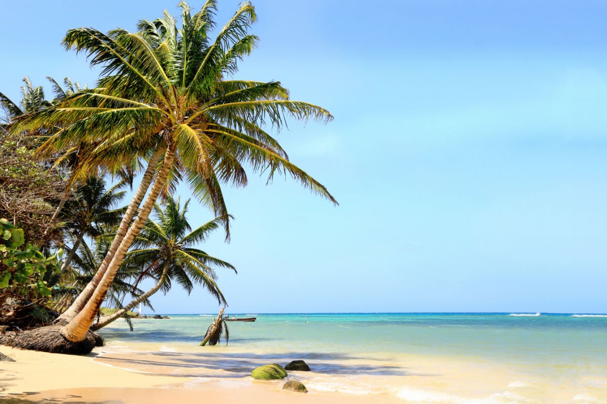 Beautiful white sand beach on the Little Corn Island, Nicaragua