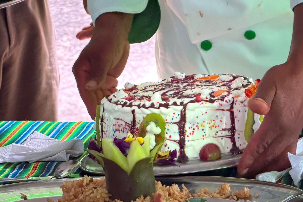 Birthday Cake made on the Inca Trail, shot by Tyler Fox