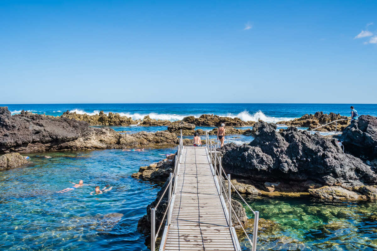 Biscoitos Natural Pools In Terceira, Azores, Portugal