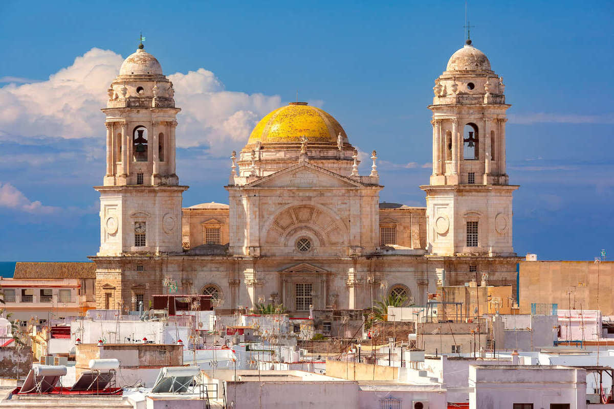 Golden Dome Of Cadiz Cathedral, Spain