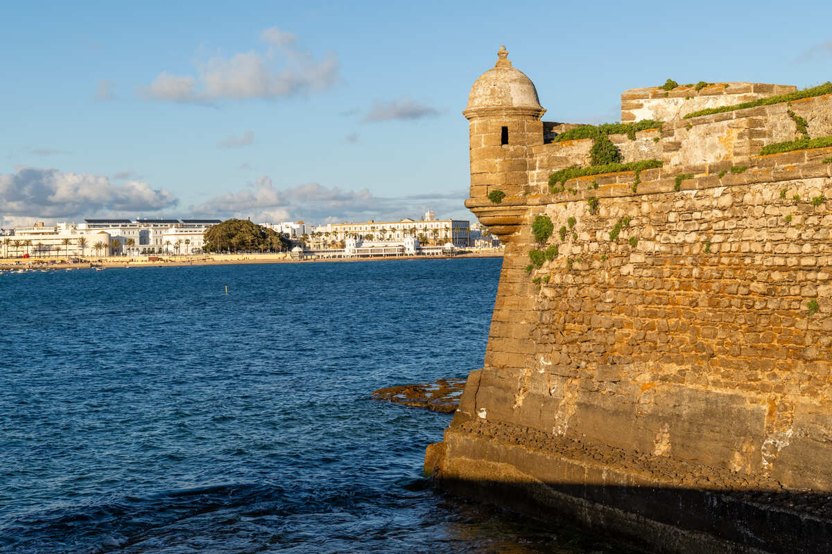 Historic Ramparts In Cadiz, Spain
