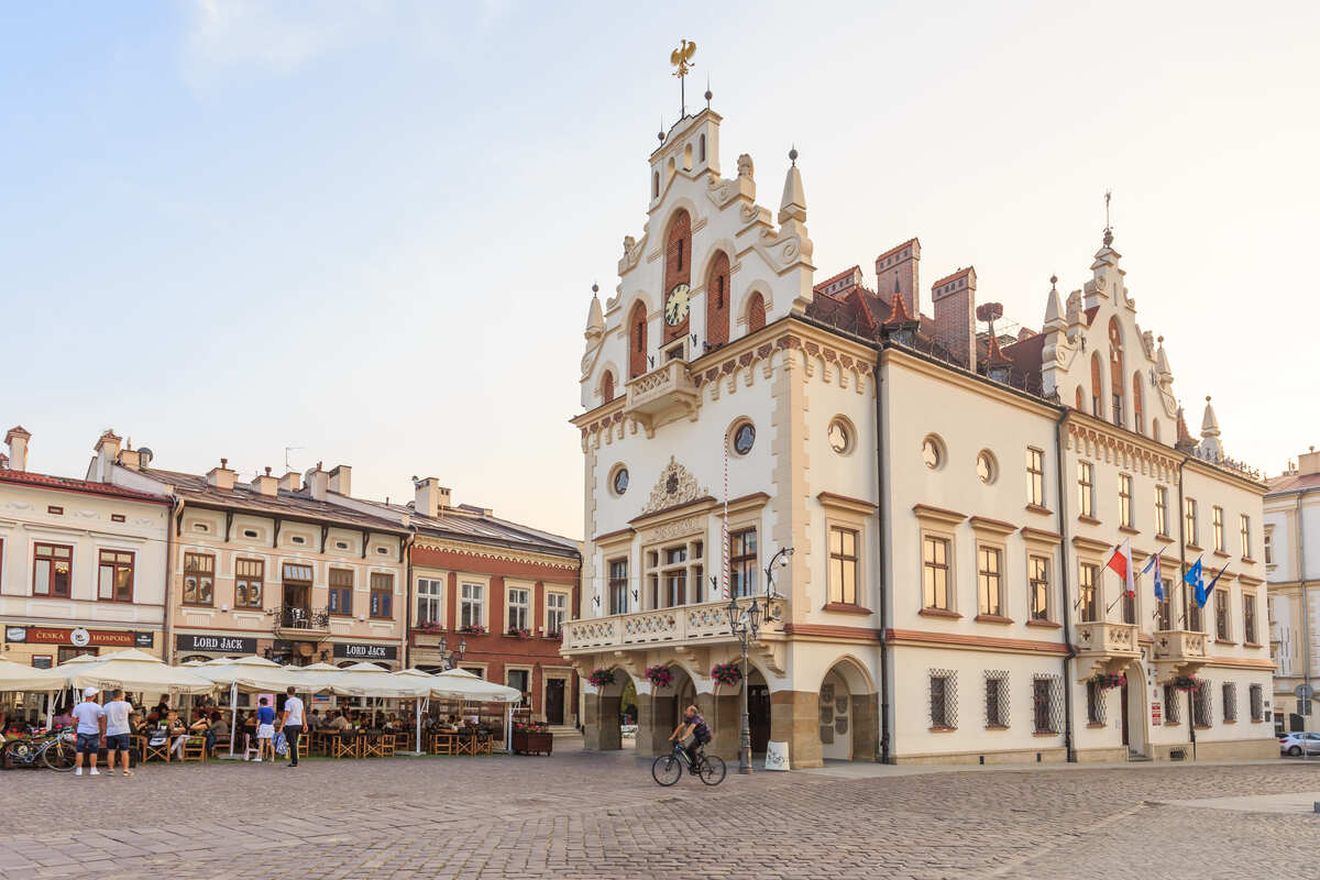 Market Square In Rzeszów, Poland