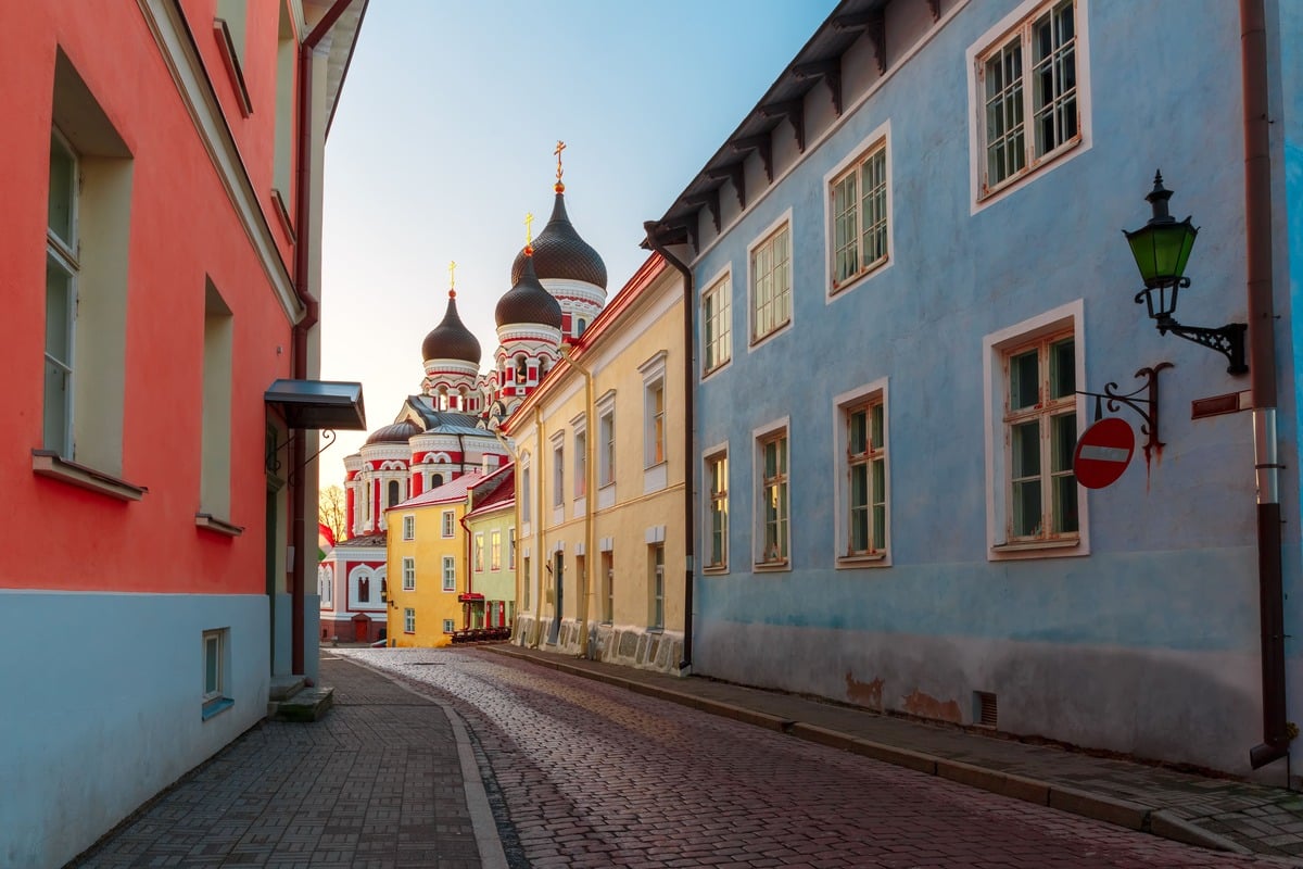 Medieval Streets Of Toompea Hill, Tallinn Old Town, Estonia