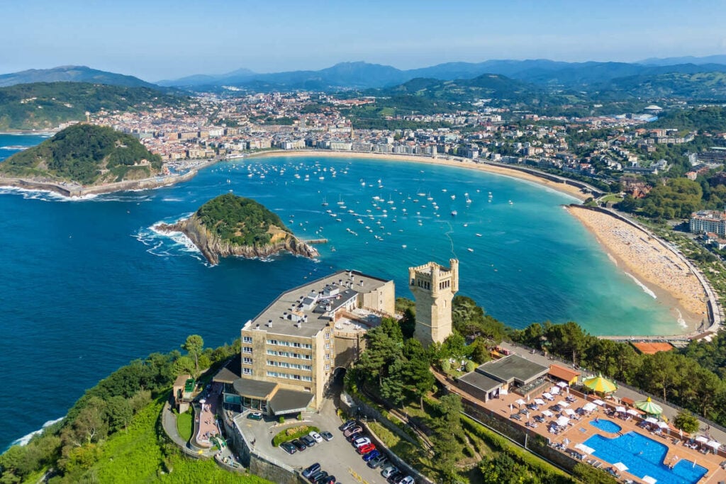 Panoramic View Of Donostia San Sebastian, Basque Country, Spain