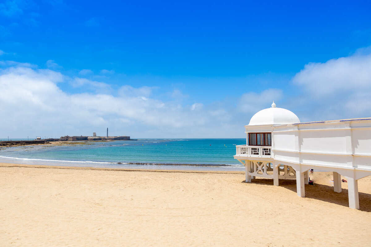 Peaceful Beach In Cadiz, Spain