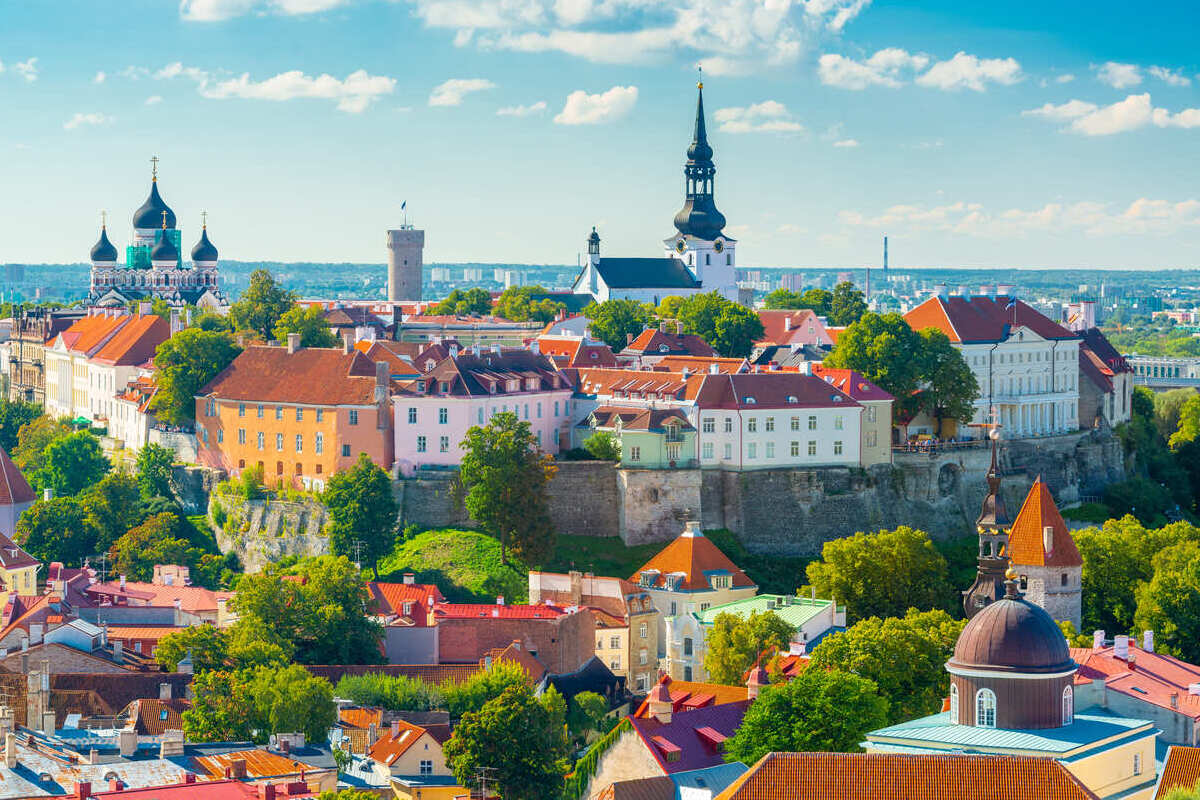 Picturesque View Of Tallinn Old Town, Estonia