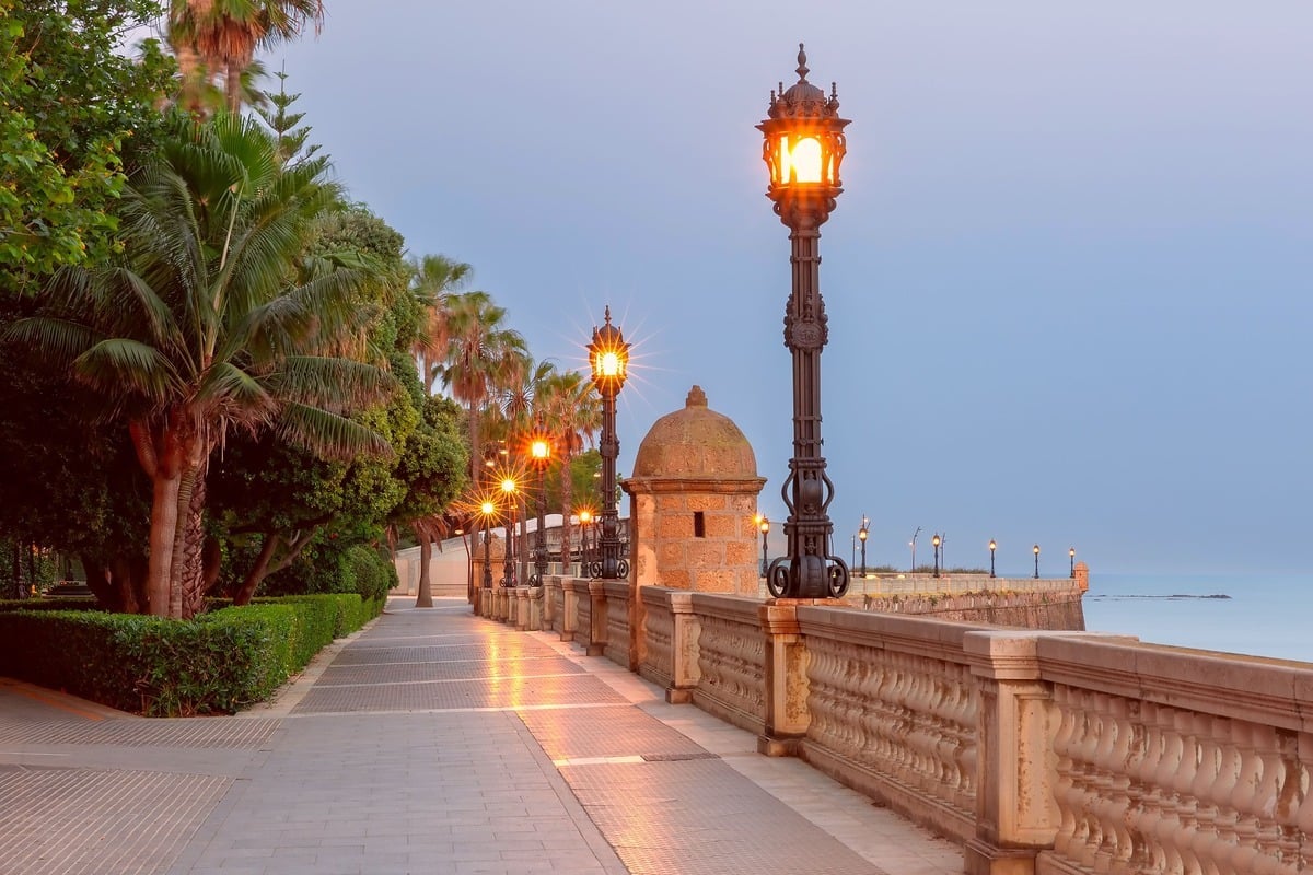 Promenade In Cadiz, Spain