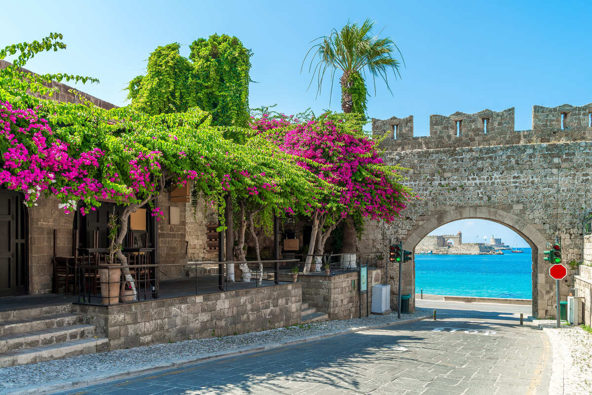 Rhodes Town In Greece