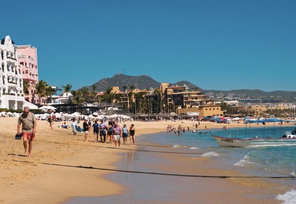 Tourists on cabo Beaches