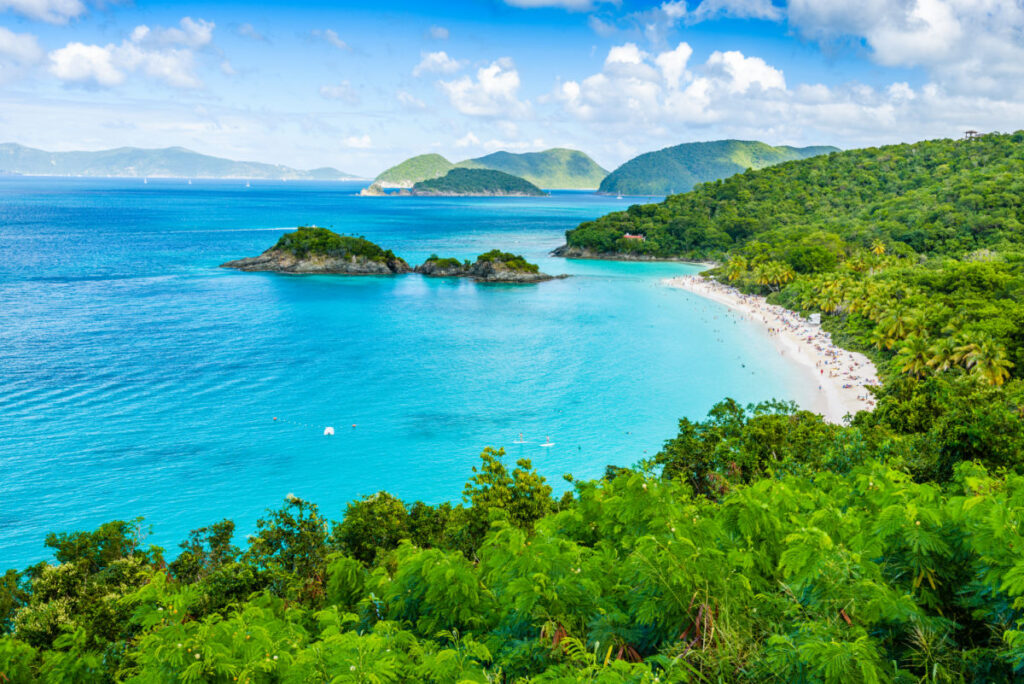 Trunk Bay, St John, United States Virgin Islands.