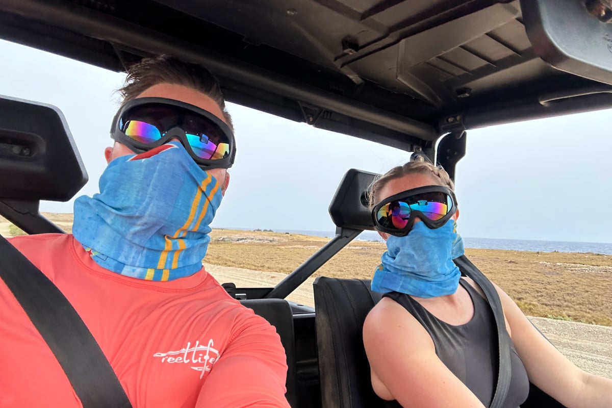 Tyler and Liz Fox in Aruba on UTV Tour