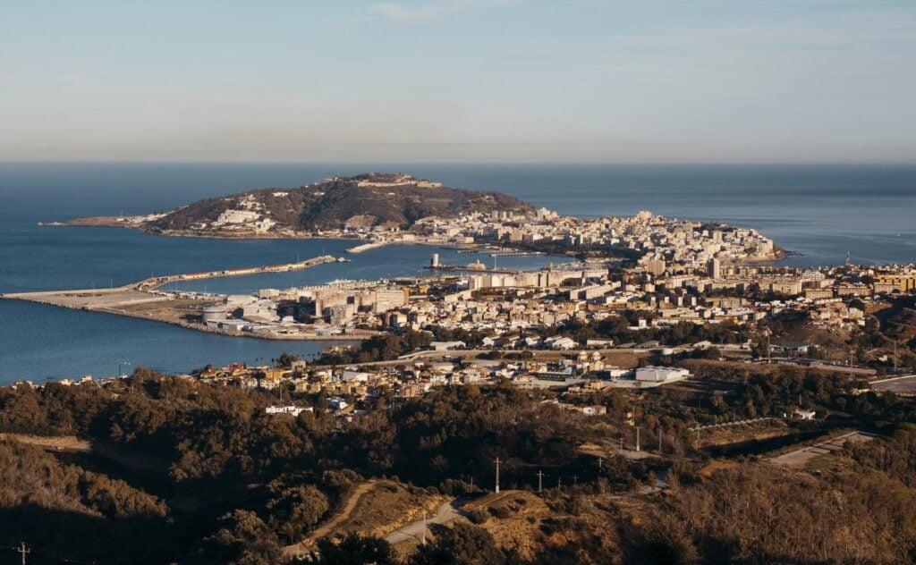 Aerial Panoramic View of Ceuta City 